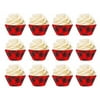 CakeSupplyShop Brand LumberJack Red and Black Buffalo Plaid Standard Baking Cups Liners -50pk