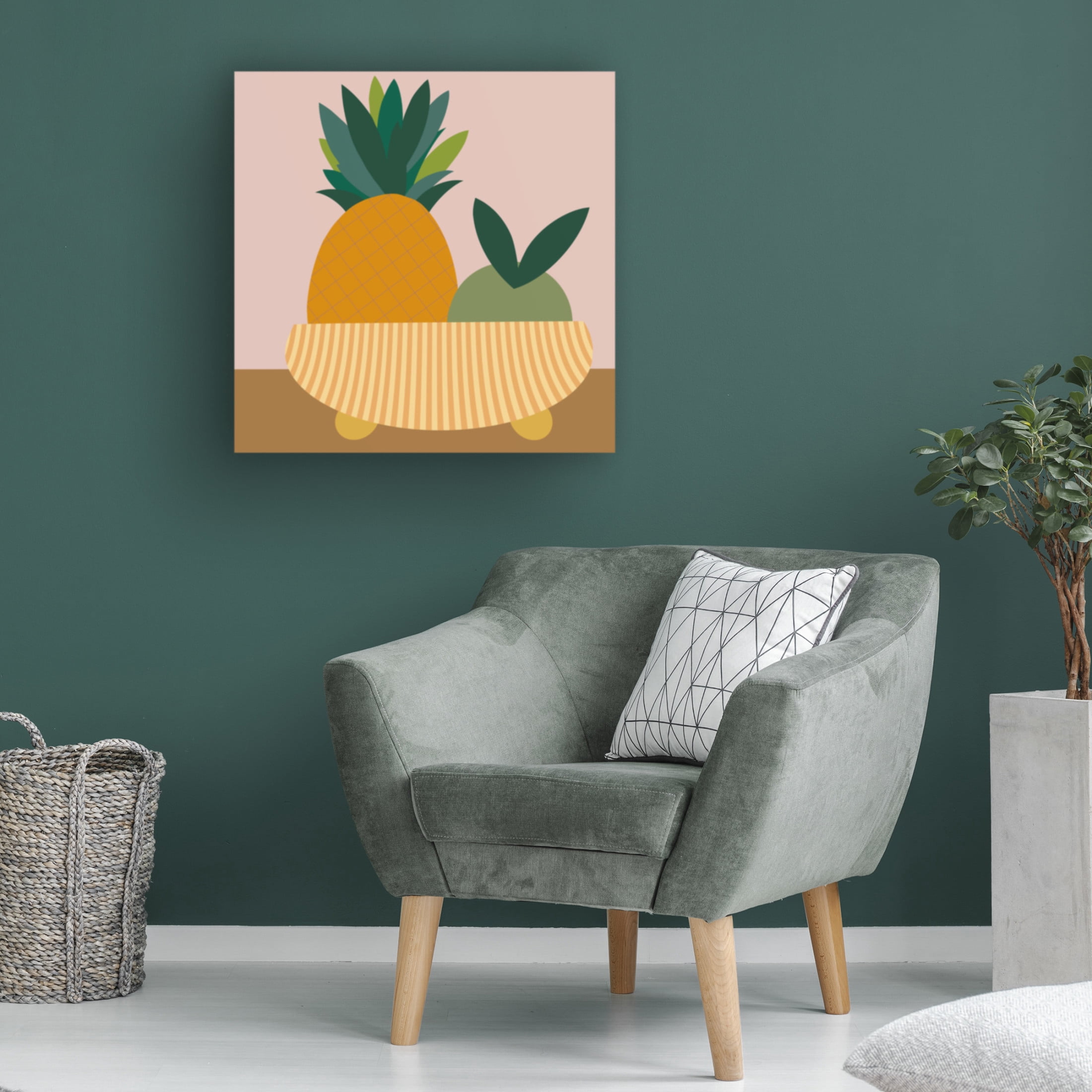Trademark Fine Art Regina Moore Graphic Fruit Bowl III Canvas Wall Art