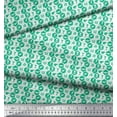 thumbnail image 3 of Soimoi Green polyester Crepe Fabric Airplane,Trophy & Geometric Symbol Printed Fabric 1 Yard 42 Inch Wide, 3 of 3