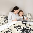 thumbnail image 4 of Manfei Girls Black Letter Monogrammed A Full Size Comforter Sets 3 Pieces,Kids Teens Ribbon Bow Knot Polka Dots Bedding Sets,Super Cozy Room Decor, 4 of 6