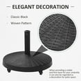 thumbnail image 4 of Outsunny 50 lbs. Umbrella Base, 20.5" Round Heavy Duty Umbrella Stand for 1.5" or 2" Umbrella Poles, Patio Market Stand, Black, 4 of 10