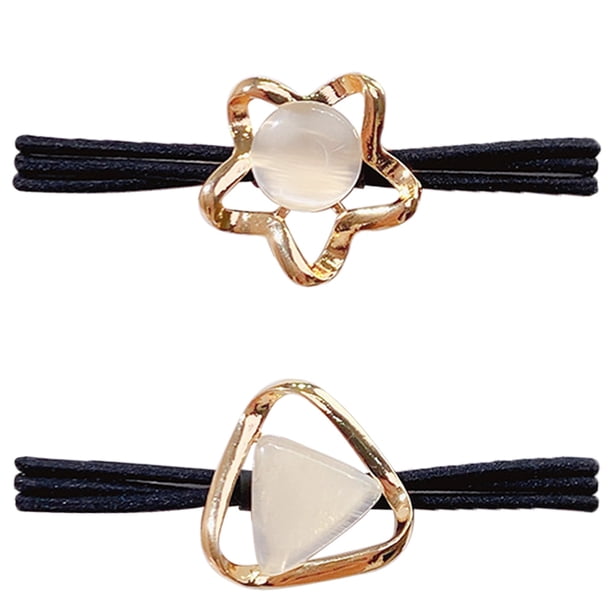 Banda de goma elástica alta, cabeza de bola para niña, cola de caballo, cuerda para la cabeza, accesorios para el cabello huecos con perlas Ormromra
