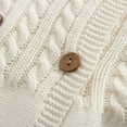 thumbnail image 3 of Tisuna Sweater Dresses For Girls Child Solid Color Sleeveless Crew Neck Dress Fashion Comfortable Spring Autumn Girls Cardigan Sweater Dress White Size 3-4 Years, 3 of 8