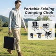 thumbnail image 6 of Costway Folding Camping Chair with Side Table & Cup Holder, Carrying Bag for Picnic, Beach Black & Gray, 6 of 10