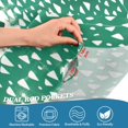 thumbnail image 5 of Yayeee Kitchen Curtains Tier Set of 2 Light Filtering 57"x24" Over Sink Window Panels, Green and White Pattern, 5 of 7