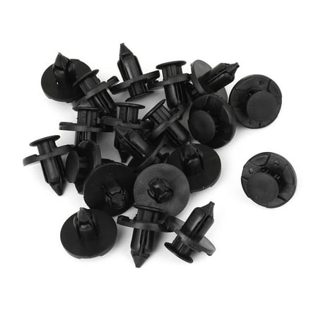 20 Pcs Plastic Push Rivets Trim Bumper Retainer Clip Black