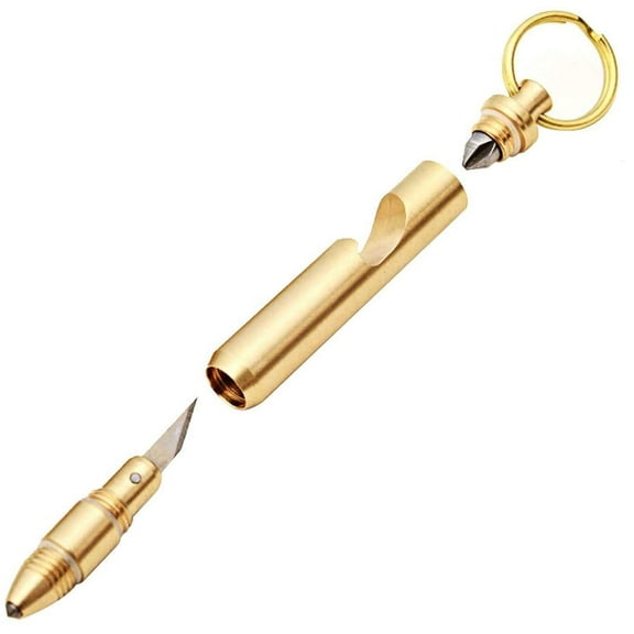 Keychain Bottle Opener with Mini Utility Knife, Screwdriver, Emergency Glass Breaker, EDC Box Cutter with Small Razor Knives