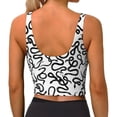 thumbnail image 4 of Picia Hand Drawn Snake Sports Bra for Women,Padded Strappy Sports Bras Medium Support Yoga Bra with Removable Cups,Running Yoga Bra-Small, 4 of 9