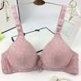 thumbnail image 4 of Loopsun Plus Size Bras for Women, Womens Comfortable Breathable Bra without Steel Ring Non-Magnetic Bra Pattern Sweat Absorption Adjustable Shoulder Pink 75B, 4 of 5