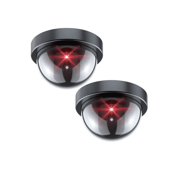 Dummy Camera Fake Security CCTV Dome Camera with Flashing Red LED Light 1 PK