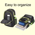 thumbnail image 3 of Trail Maker Multi-Pocket Backpack with Front Mesh Zipper Pocket, Side Mesh Pockets, Padded Laptop Pocket, Rubber Grip Handle & Reflective Trim for Travel, Commute, School & Gym in Black & Neon Green, 3 of 5