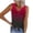 Red, variant on Birdeem Womens Striped Round Neck Button Elastic Tank Top