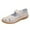 Beige, variant on Women's Classic Leather Casual Loafer Cute Slip-On Fashion Closed Toe Flat Sandal Comfy Work Sandal Everyday Walking Shoe Women's Solid Color Casual Fashion Hollow Breathable Casual Shoes