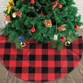 thumbnail image 3 of Christmas Tree Skirt Red and Blcak Check Traditional Decorations Holiday Tree Skirt, 3 of 4