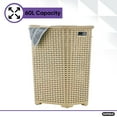 thumbnail image 3 of Superio Laundry Hamper and Laundry Basket Set - Plastic Hamper with Cut-Out Handles and Lid, Dirty Clothes Basket for Laundry, Bathroom, Bedroom, Dorm Room (2 Pack, Beige), 3 of 5