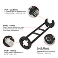 thumbnail image 2 of Basin Wrench Universal Basin Sink Wrench Exceptional Rotation High Strength Multiple Purposes Reusable Plumbers Tool Plumbers Wrench, 2 of 8