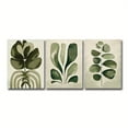 thumbnail image 3 of 3pcs Boho Wall Art Print, Scandinavian Decor, Botanical Art Print, Green Ink Watercolor Plant Flower Posters Boho Minimalist Decoration, Modern Wall Picture for Living Room Bedroom Home Decoration,, 3 of 4
