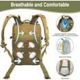 thumbnail image 5 of WOLT | 50L Camping Backpack--Large Multifunction Outdoor Molle Bag Backpacks Khaki, 5 of 7
