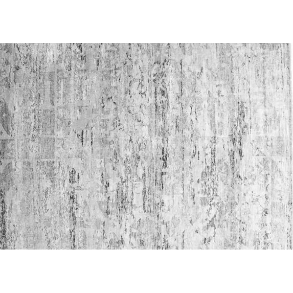 Ahgly Company Indoor Rectangle Abstract Gray Contemporary Area Rugs, 4' x 6'