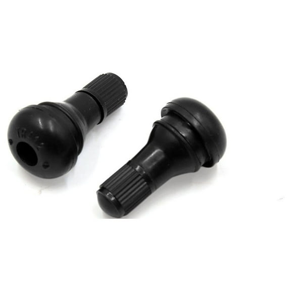 Unique Bargains 2 Pcs Black Rubber Motorcycle Tubeless Tire Tyre Valve Stems w Dust Cap