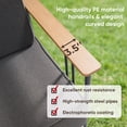 thumbnail image 5 of Unnifurnzi 4 Pieces Patio Furniture Set-Patio Conversation Sets with Swivel Rocking Chairs High Back Patio Couch for Deck Porch Poolside Balcony-Black/Dark Gray, 5 of 7