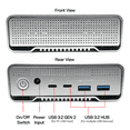 thumbnail image 2 of Avolusion PRO-G1 Series 16TB USB 3.2 Gen 2 USB-C External Hard Drive with USB Hub for Windows or MacOS Desktop PC / Laptop (Silver), 2 of 7