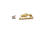 thumbnail image 1 of Figura de caballo en miniatura, escultura coleccionable de escritorio, adorno de resina, artesanía realista, ideal para estantería., 1 of 8