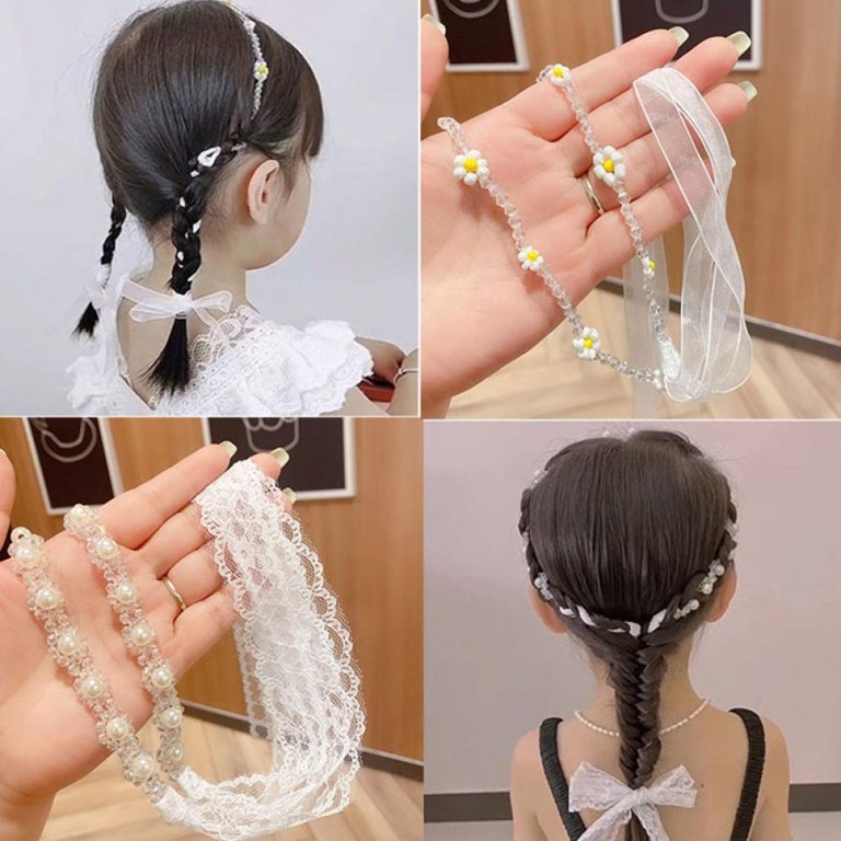 Crystal Pearl Hairband Chain for Children, Korean Style  display picture 1