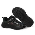 thumbnail image 6 of Kushyshoo Girls Black Glitter Sneakers Lightweight Kids Sparkle Sport Shoes with Hook and Loop for Toddler Size 1, 6 of 7