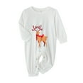 thumbnail image 4 of Christmas Matching Family Pajamas Elk Print Pullover Top Plaid Pants Holiday Sleepwear Set, 4 of 6