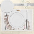 thumbnail image 3 of Ambesonne Feminine Place Mats Set of 4, Cartoon on White Horse, Standard Size, Cream Pink, 3 of 6
