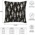 thumbnail image 3 of Western Cactus Covers 18 x 18 Set of 2 Black Decorative Throw Pillow Cover Plants Linen Outdoor Pillowcases Farmhouse Home Decor for Couch Bed Sofa, -P0424-PC007, 3 of 6