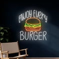 thumbnail image 2 of Handmadetneonsign Enjoy Every Burger Neon Sign, Burgers Neon Light, Burgers Led Light, Burger Led, 2 of 5