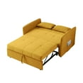 thumbnail image 5 of Chenille Fabric Couch Bed With Adjustable In Yellow - Modern 2 For Comfortable Sleep Living, 5 of 6