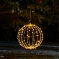 thumbnail image 5 of 15.8" Christmas Sphere Ball Lights, Outdoor Metal LED Globe Fairy Lights, Foldable Lighted Sphere for Garden Tree, Patio, Yard, Porch, Holiday Party & Christmas Decorations (A), 5 of 6