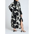 thumbnail image 2 of ELOQUII Women's Plus Size Printed Collared Maxi Dress, 2 of 2