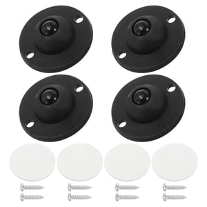 Uxcell Self Adhesive Paste Caster Wheels for Appliance, Mini Swivel Wheels Load Capacity for Stand Mixer Black