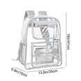 thumbnail image 3 of RRJ Clear Backpack For Study Concert Stadium Security Check, Transparent PVC Backpack Large Capacity Teen Bookbag, Waterproof Lightweight College Rucksack, Approved Carry On Bag For Sports Events, 3 of 6
