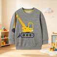thumbnail image 2 of Gerichy Toddler Baby Boy Crewneck Sweatshirt Tractor Long Sleeve Pullover Tops Fall Winter Outfits Casual Clothes 1T-7T, 2 of 6