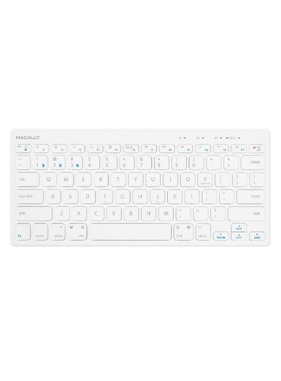 Macally Small Bluetooth Keyboard for Mac - Multi Device Wireless Keyboard for Mac Mini / Pro, Macbook Pro / Air, iMac, iPad, iPhone, PC Computer, Laptop - Compatible Apple Keyboard Wireless Compact