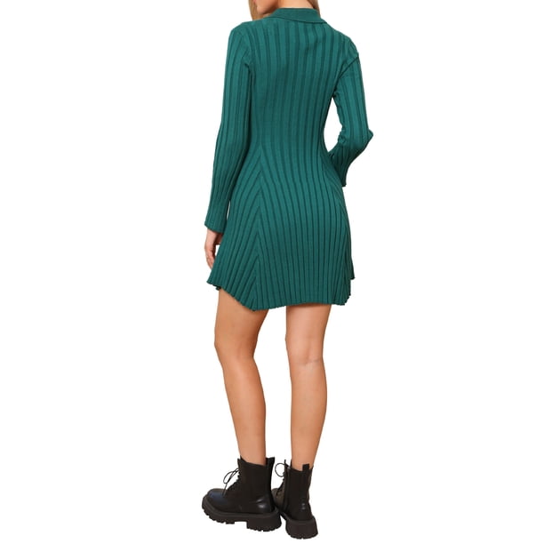 dark green dress sweater Inspire Chic Pleated for Women's Casual Long Sleeve Knit Shirt Dress XS Spring Dresses Despite its luxurious appearance Pinkblush Light Blue Deep Homecoming dresses Sizes:L