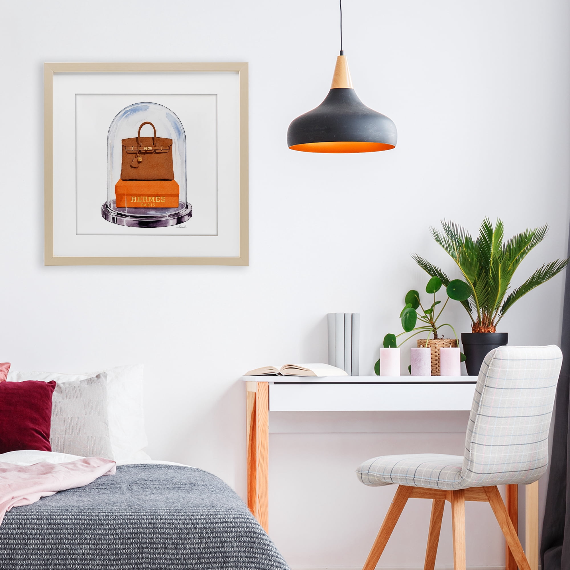 Stupell Industries Luxury Handbag Dome Birch Framed Print Under Glass, design by Amanda Greenwood