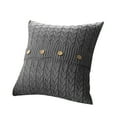 thumbnail image 4 of Cable Knit Soft Square Pillow Case Sofa Waist Throw Cushion Cover Home Decor, 4 of 8