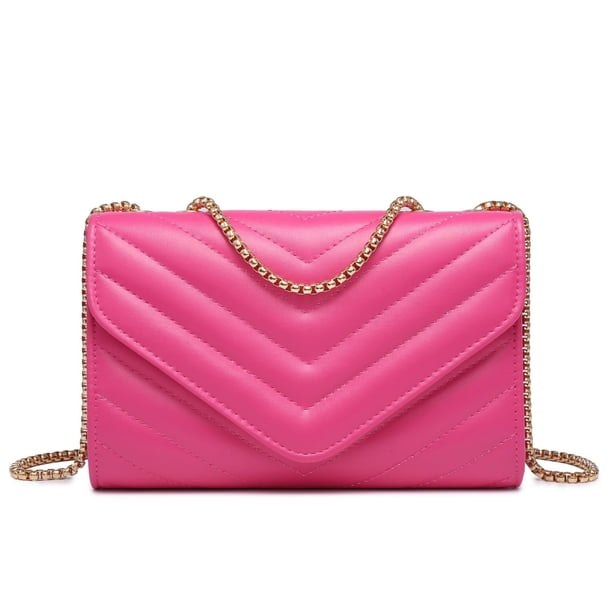 Bandolera Dasein para mujer, pequeña, acolchada, fucsia