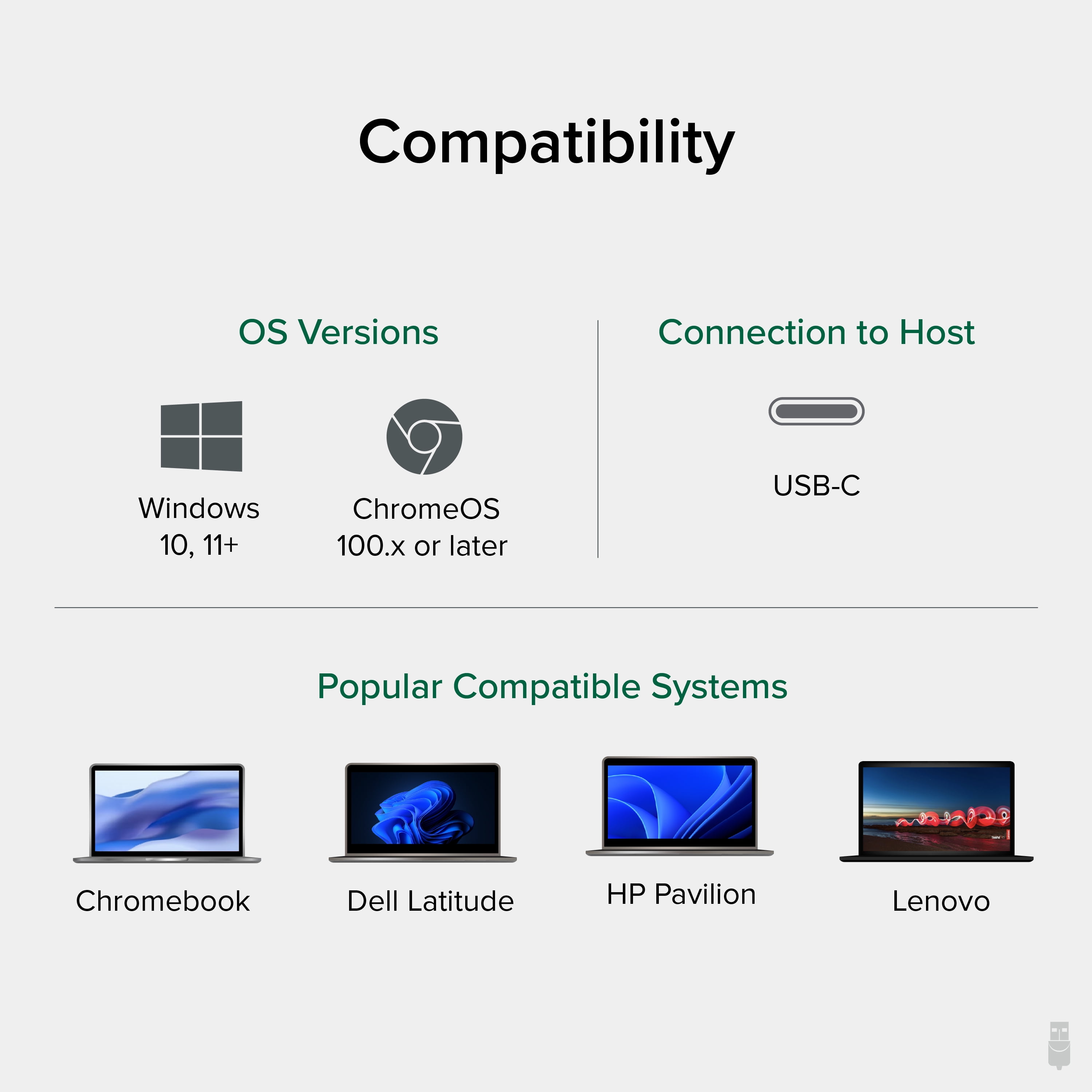 Plugable 11-in-1 USB-C Dual Display Laptop Docking Station, Retail Packaging, with Gigabit Ethernet