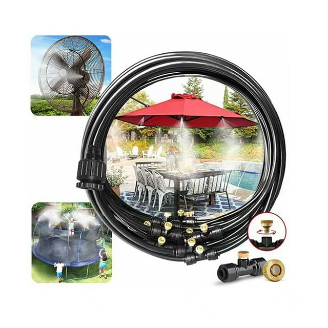 VONKY Stay Cool Outdoors With Fan Misting Cooling System Suited To Most Fans. Cooling System With Not Rust Plastic double ring