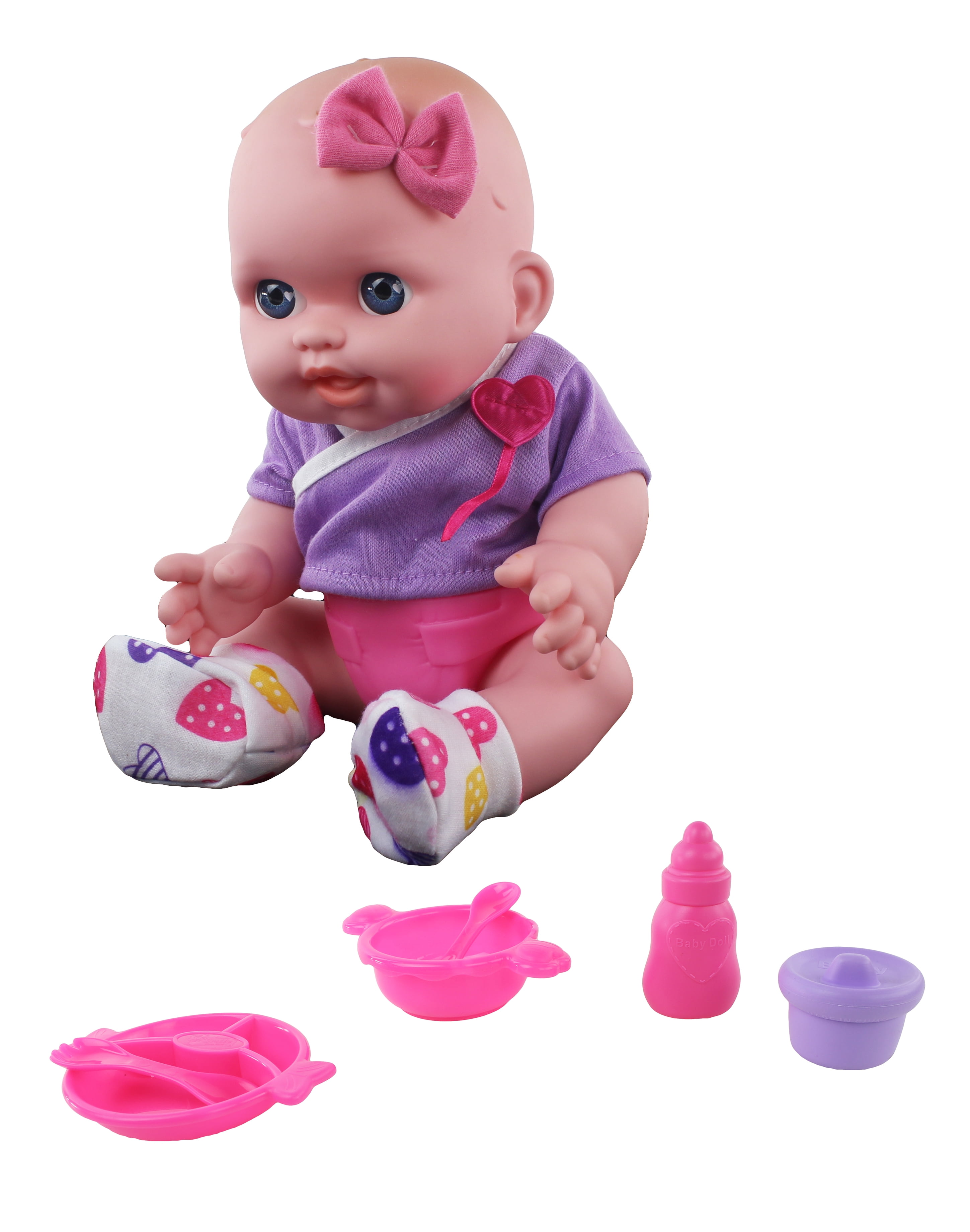 Super Cute Adorable Baby Doll Toy with Cool Accessories, Soft Rubber