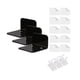 thumbnail image 1 of Riwesomey 3 unids/set de almacenamiento más ordenado con estante de pared fácil instalación y duradero multifuncional Artesanía negro, 1 of 6