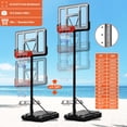 thumbnail image 3 of Portable Basketball Hoop Outdoor, 4.9-7.5ft/10ft Adjustable Height, 32 inch/44 inch Shatterproof Backboard Basketball Hoop for Youth/Teens/Adults, 3 of 7