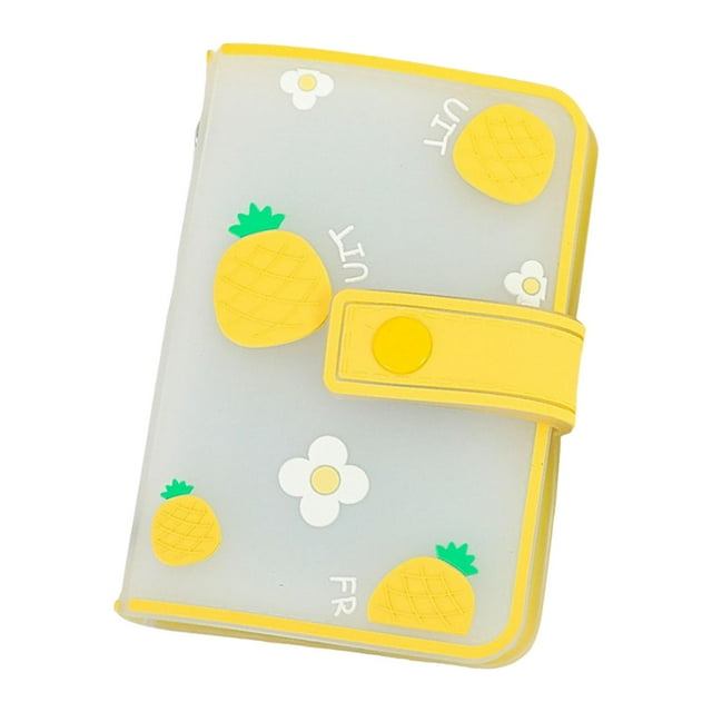 Titular de la de crédito simple Binder Pockets Storage Bag Photo Sticker Holder Business Card Organizer ID Card Case para , amarilla amarilla perfecl titular de la tarjeta